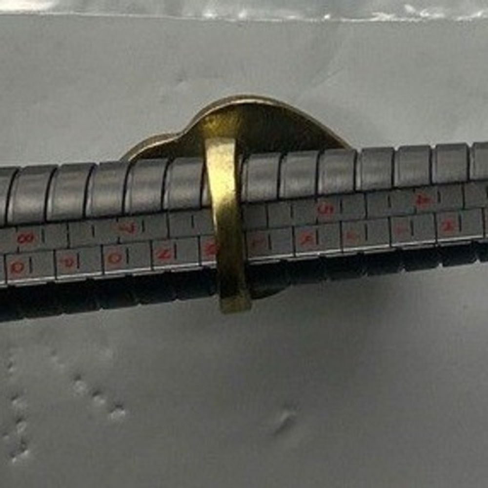 Gold Tone Ring with Stone‎ On Ring Sizer Size 8